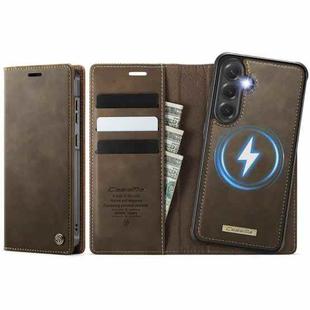 For Samsung Galaxy S23 FE 5G CaseMe C49 Magnetic RFID Blocking Detachable Wallet Leather Phone Case(Coffee)