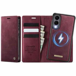 For Samsung Galaxy S25 Edge 5G CaseMe C49 Magnetic RFID Blocking Detachable Wallet Leather Phone Case(Red)