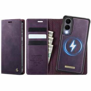 For Samsung Galaxy S25 Edge 5G CaseMe C49 Magnetic RFID Blocking Detachable Wallet Leather Phone Case(Purple)