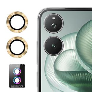 For Xiaomi Mix Flip 2 ENKAY Hat-Prince 9H Rear Camera Lens Aluminium Alloy Tempered Glass Film(Golden)