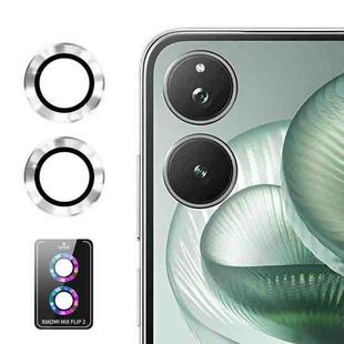 For Xiaomi Mix Flip 2 ENKAY Hat-Prince 9H Rear Camera Lens Aluminium Alloy Tempered Glass Film(Silver)