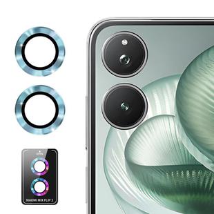 For Xiaomi Mix Flip 2 ENKAY Hat-Prince 9H Rear Camera Lens Aluminium Alloy Tempered Glass Film(Sierra Blue)