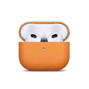 For AirPods Pro 2 Full-grain Genuine Leather Earbuds Protective Case(Flower Ginger Grass)