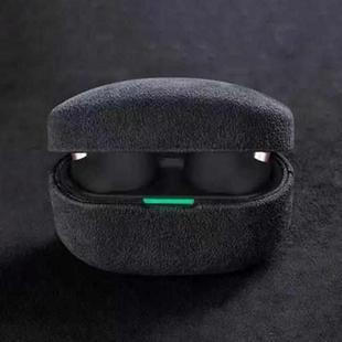 For Sony WF-1000 XM5 Suede Flip Leather Bluetooth Headset Protective Case(Dark Gray)