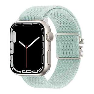 For Apple Watch 46mm / 49mm / 45mm / 44mm Parachute Buckle Knitted Nylon Watch Band(Mint Green)