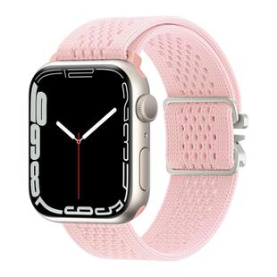 For Apple Watch 42mm / 41mm / 40mm / 38mm Parachute Buckle Knitted Nylon Watch Band(Pink)