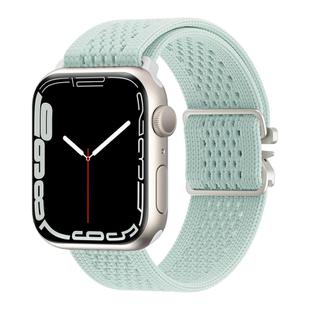 For Apple Watch 42mm / 41mm / 40mm / 38mm Parachute Buckle Knitted Nylon Watch Band(Mint Green)