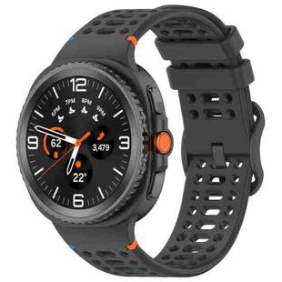 For Samsung Galaxy Watch8 40 / 44mm Eight-shaped Buckle Breathable Stitched Silicone Watch Band(Gray)