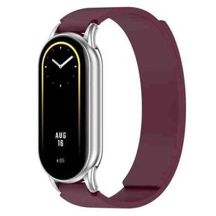 For Xiaomi Smart Band 10 / 9 / 8 Soft Silicone Magnetic Watch Band(Wine Red)