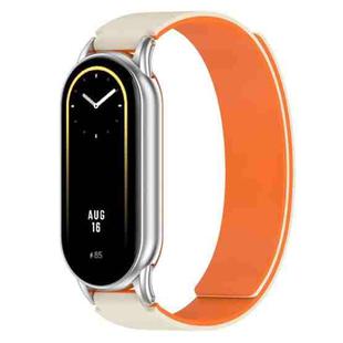 For Xiaomi Smart Band 10 / 9 / 8 Soft Silicone Magnetic Watch Band(Starlight Orange)