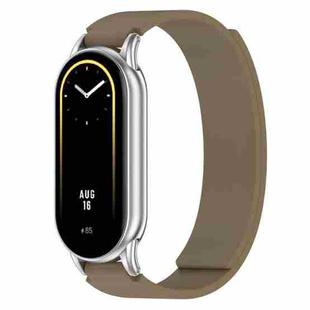 For Xiaomi Smart Band 10 / 9 / 8 Soft Silicone Magnetic Watch Band(Brown)