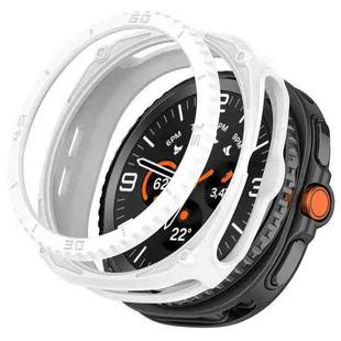 For Samsung Galaxy Watch8 Classic 46mm Hollow Digital Armor TPU Watch Protective Cover(White)
