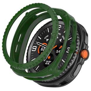 For Samsung Galaxy Watch8 Classic 46mm Hollow Digital Armor TPU Watch Protective Cover(Green)