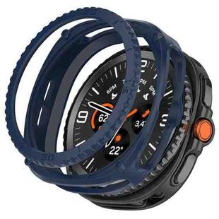 For Samsung Galaxy Watch8 Classic 46mm Hollow Digital Armor TPU Watch Protective Cover(Blue)
