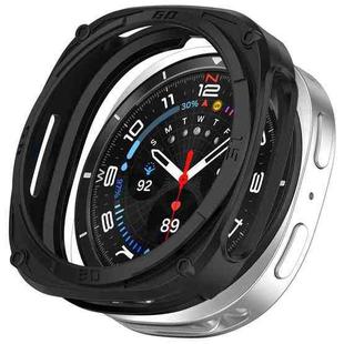 For Samsung Galaxy Watch8 40mm Hollow Digital Armor TPU Watch Protective Cover(Black)