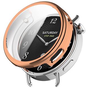 For Xiaomi Watch S4 41mm Electroplated All Coverage TPU Watch Protective Cover(Rose Gold)