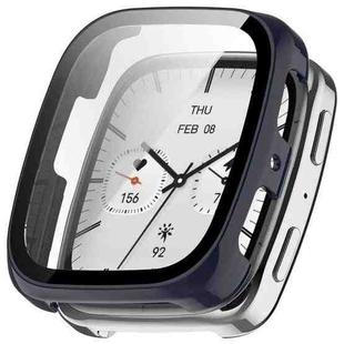 For Amazfit Active 2 Square Tempered Film Integrated PC Watch Protective Cover(Ink Blue)