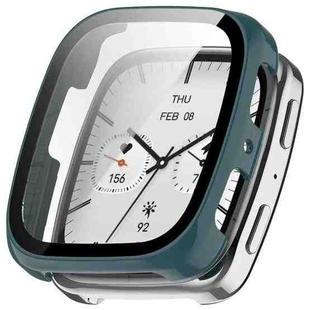 For Amazfit Active 2 Square Tempered Film Integrated PC Watch Protective Cover(Green)
