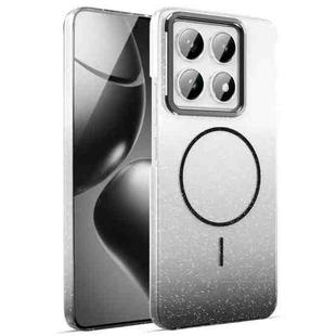 For Xiaomi 14T Gold Diamond Glitter Gradient MagSafe Shockproof Phone Case(Black)