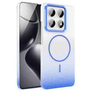For Xiaomi 14T Gold Diamond Glitter Gradient MagSafe Shockproof Phone Case(Blue)