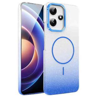 For Xiaomi Poco X7 Pro Gold Diamond Glitter Gradient MagSafe Shockproof Phone Case(Blue)