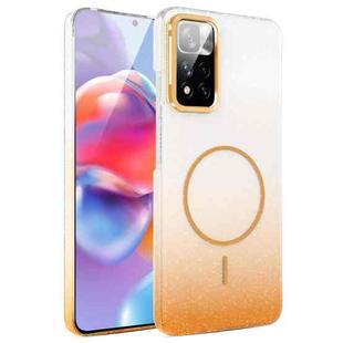 For Xiaomi Redmi Note 11 Pro 4G / 5G Gold Diamond Glitter Gradient MagSafe Shockproof Phone Case(Gold)