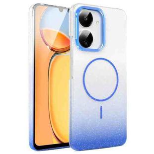 For Xiaomi Redmi 13C 4G / 5G Gold Diamond Glitter Gradient MagSafe Shockproof Phone Case(Blue)