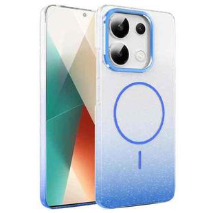 For Xiaomi Redmi Note 13 4G Gold Diamond Glitter Gradient MagSafe Shockproof Phone Case(Blue)