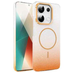 For Xiaomi Redmi Note 13 4G Gold Diamond Glitter Gradient MagSafe Shockproof Phone Case(Gold)