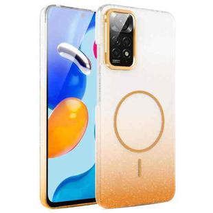 For Xiaomi Redmi Note 14S Gold Diamond Glitter Gradient MagSafe Shockproof Phone Case(Gold)