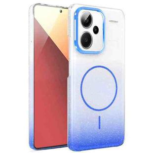 For Xiaomi Redmi Note 13 Pro+ 5G Gold Diamond Glitter Gradient MagSafe Shockproof Phone Case(Blue)