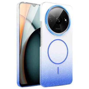 For Xiaomi Poco M6 4G Gold Diamond Glitter Gradient MagSafe Shockproof Phone Case(Blue)