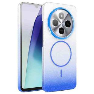 For Xiaomi Redmi 14C 4G Gold Diamond Glitter Gradient MagSafe Shockproof Phone Case(Blue)