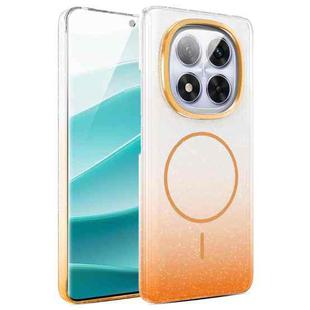 For Redmi Note 14 Pro 4G Global Gold Diamond Glitter Gradient MagSafe Shockproof Phone Case(Gold)