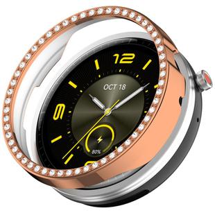 For Honor Watch Fit Elegant Single Row Diamond Half Coverage Hollow TPU Watch Cover(Rose Gold)