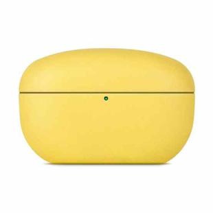 For  Sony WF-1000XM5 Grained Genuine Leather Bluetooth Headset Protective Case(Yellow)