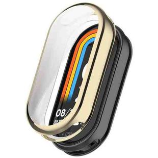 For Xiaomi Smart Band 10 / 10 NFC All Coverage Electroplated TPU Watch Protective Cover(Light Gold)