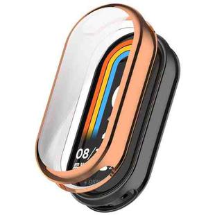 For Xiaomi Smart Band 10 / 10 NFC All Coverage Electroplated TPU Watch Protective Cover(Rose Gold)