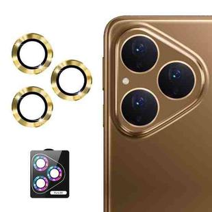 For Huawei Pura 80 5G ENKAY 9H Rear Lens Aluminium Alloy Tempered Glass Film(Gold)