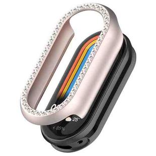 For Xiaomi Smart Band 10 / 10 NFC Single Row Diamond Half Coverage Hollow TPU Watch Cover(Starlight)