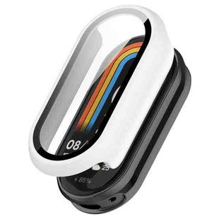 For Xiaomi Smart Band 10 / 10 NFC Tempered Film Integrated PC Watch Protective Cover(Matte White)