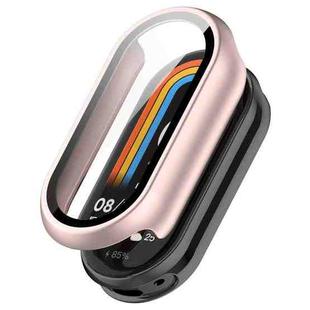For Xiaomi Smart Band 10 / 10 NFC Tempered Film Integrated PC Watch Protective Cover(Matte Rose Pink)