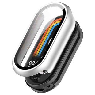 For Xiaomi Smart Band 10 / 10 NFC Tempered Film Integrated PC Watch Protective Cover(Matte Silver)