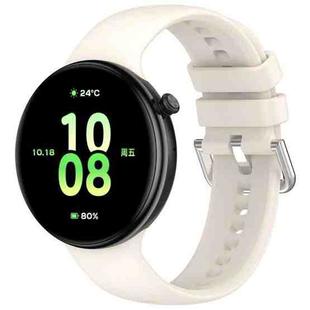 For Honor Watch Fit / Fit Elegant Silver Buckle Solid Color Silicone Watch Band(Starlight)