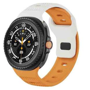 For Samsung Galaxy Watch 8 40mm / 44mm Dots Texture Black Buckle Silicone Watch Band(Orange Starlight)
