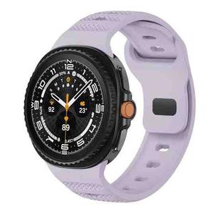 For Samsung Galaxy Watch 8 40mm / 44mm Dots Texture Black Buckle Silicone Watch Band(Ghostly Purple)