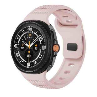 For Samsung Galaxy Watch 8 40mm / 44mm Dots Texture Black Buckle Silicone Watch Band(Lovable Pink)