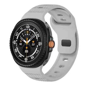 For Samsung Galaxy Watch 8 40mm / 44mm Dots Texture Black Buckle Silicone Watch Band(Light Gray)