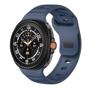 For Samsung Galaxy Watch 8 40mm / 44mm Dots Texture Black Buckle Silicone Watch Band(Midnight Blue)