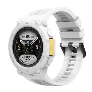 For Huami Amazfit T-Rex 2 Silicone Watch Cover Integrated Sport Silicone Watch Band(White)
